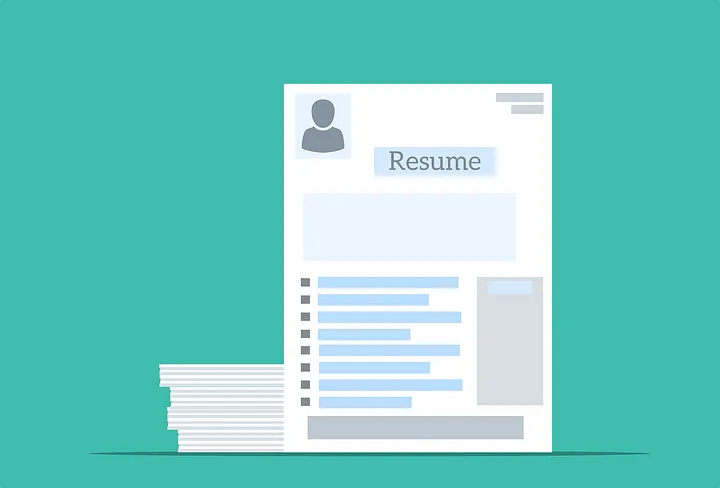 Clip art image of a resume